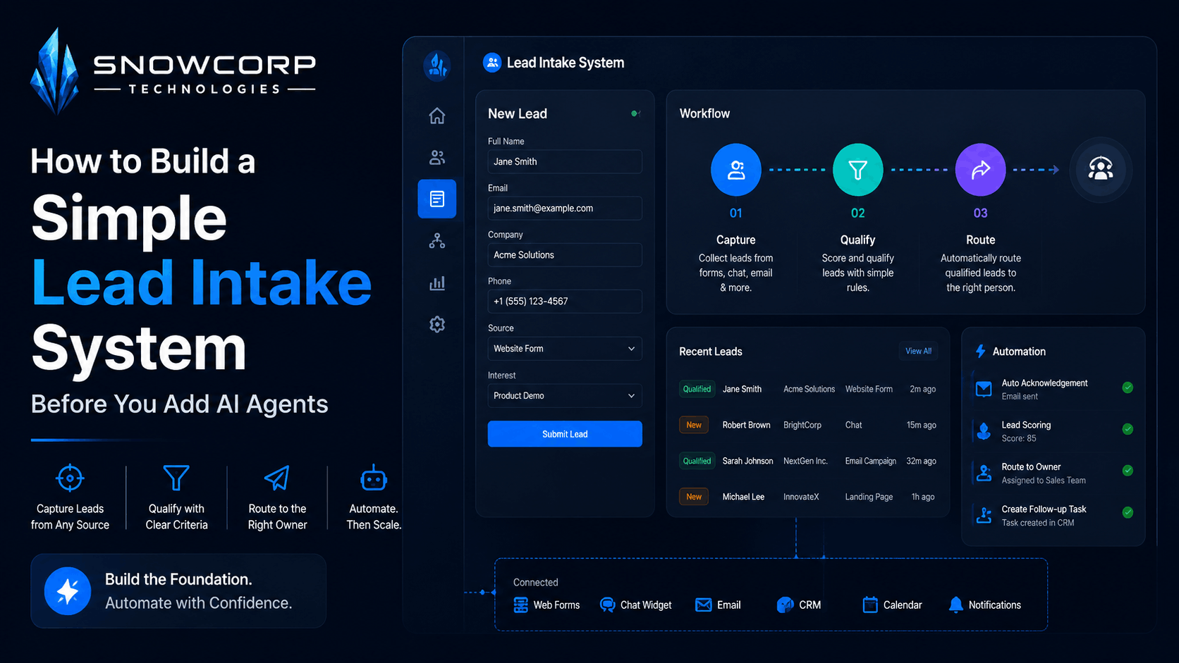 How to Build a Simple Lead Intake System Before You Add AI Agents